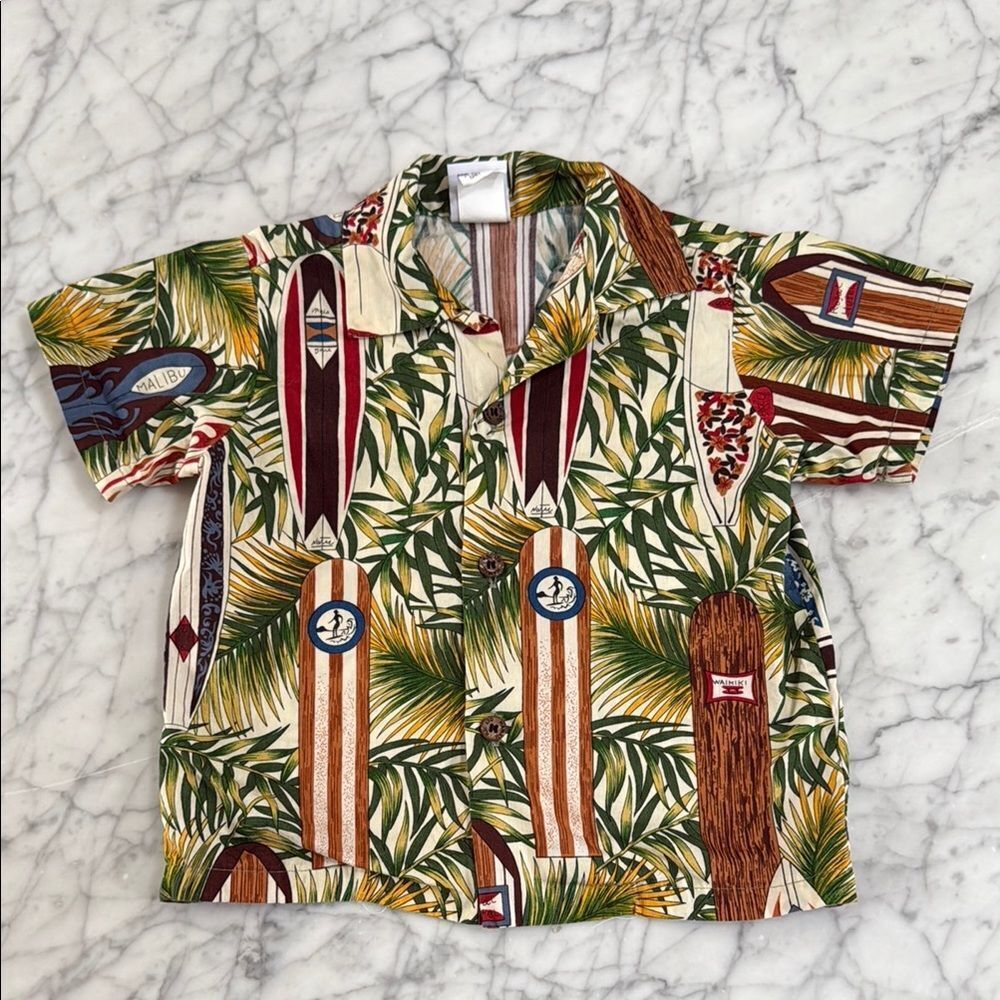 Nui Nalu Hawaiian Tropical Shirt Sz 3T Made in Hawaii